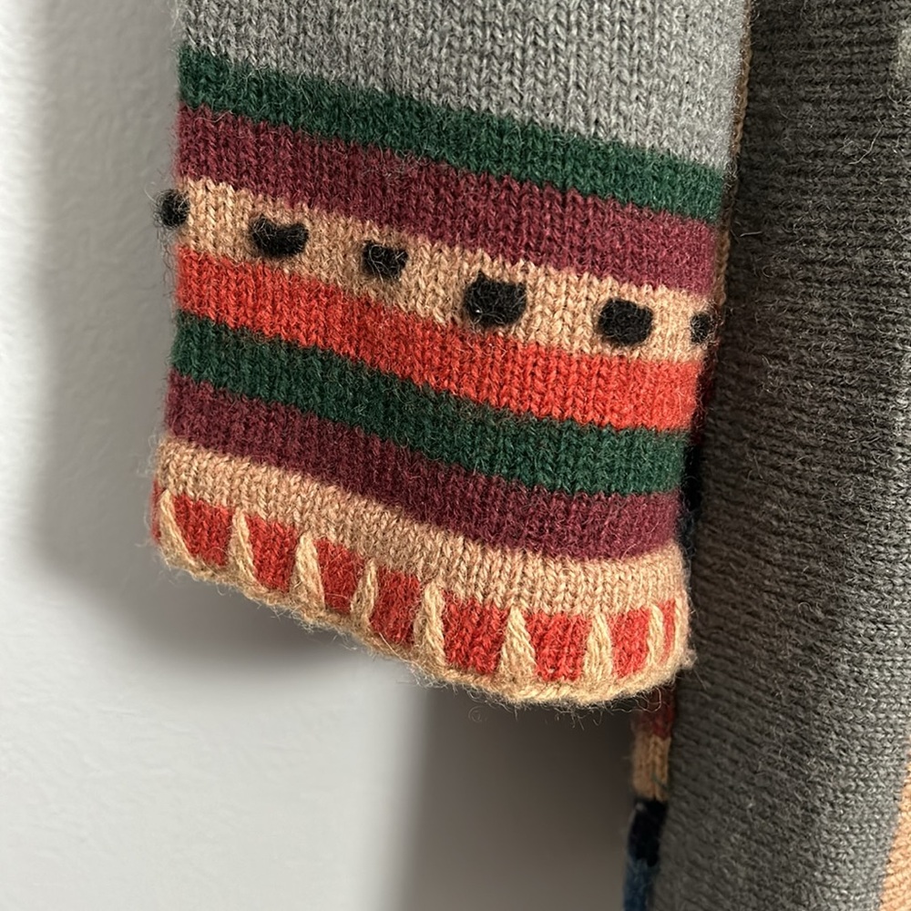 Vintage Women’s Mock Neck Long Patchwork Look She… - image 3